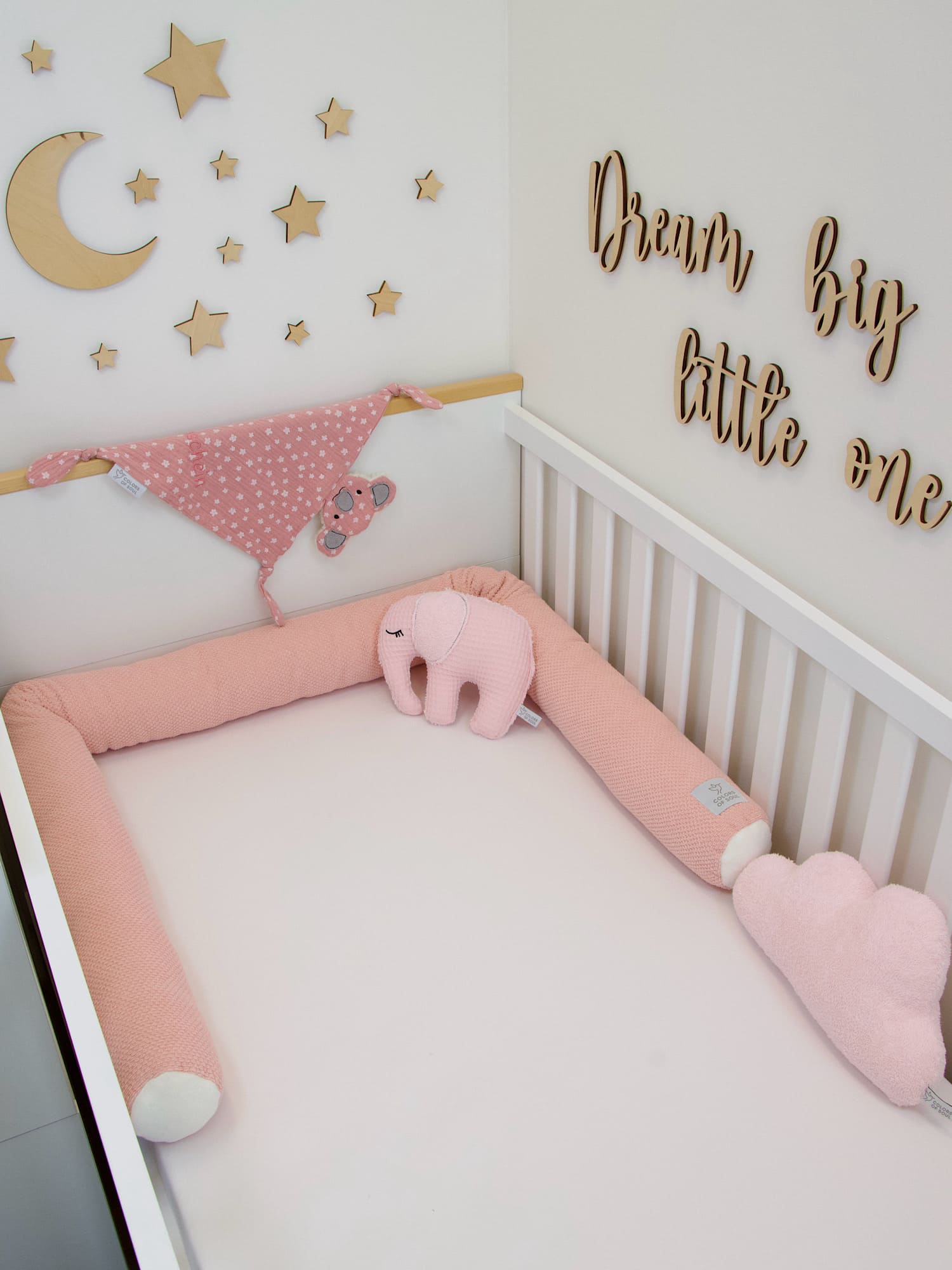 Bettschlange Waffelpique BeBe rosa