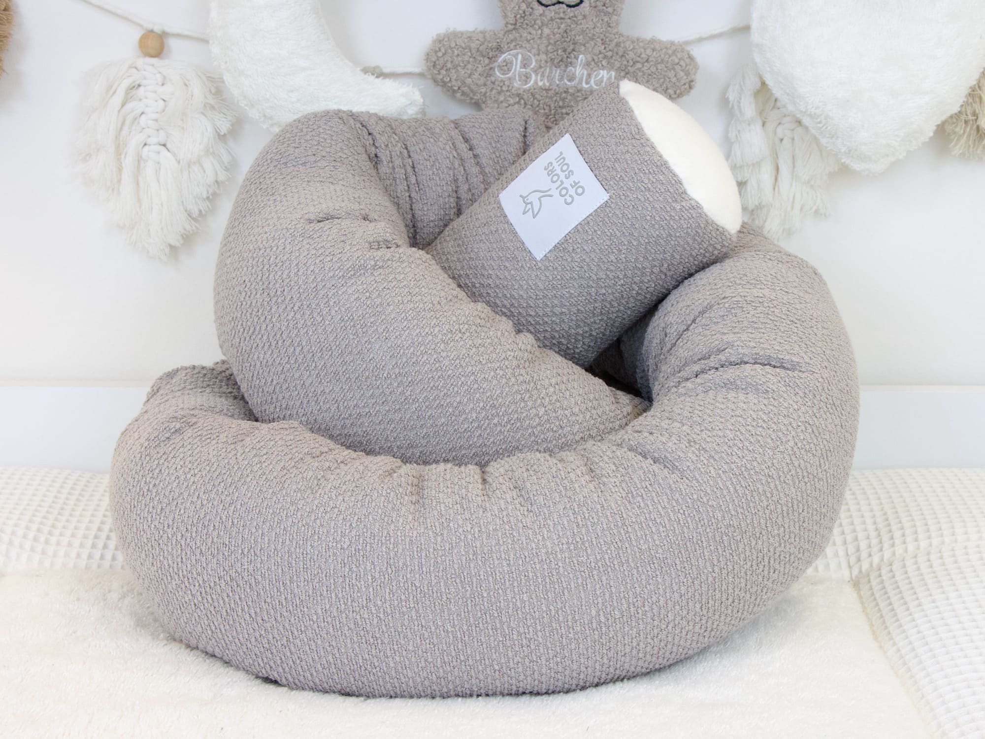 Bettschlange Waffelpique BeBe taupe