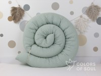 Bettschlange Waffelpique hellmint