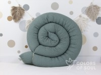 Bettschlange Waffelpique altgrün