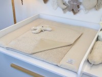 Wickeltischauflage Waffelpique natur / Frottee natur