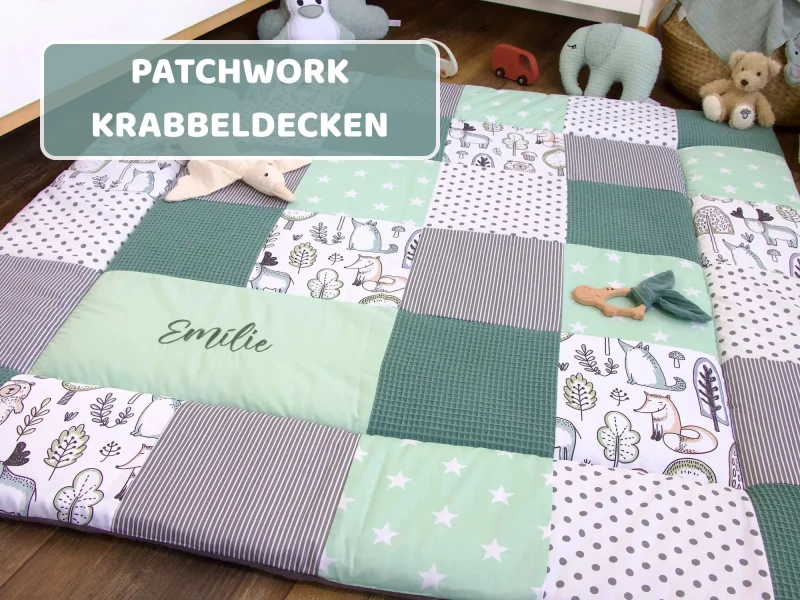 Patchwork Krabbeldecken – handgefertigt & personalisierbar