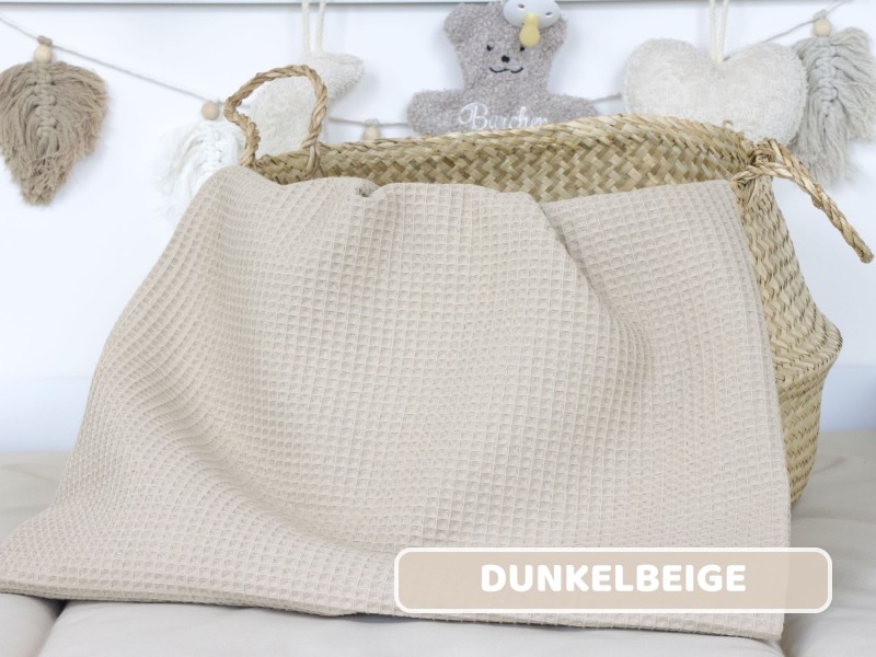 Waffelpique dunkelbeige