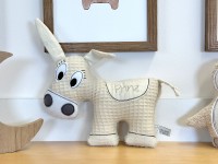 Kuscheltier Esel personalisiert - light sand / beige