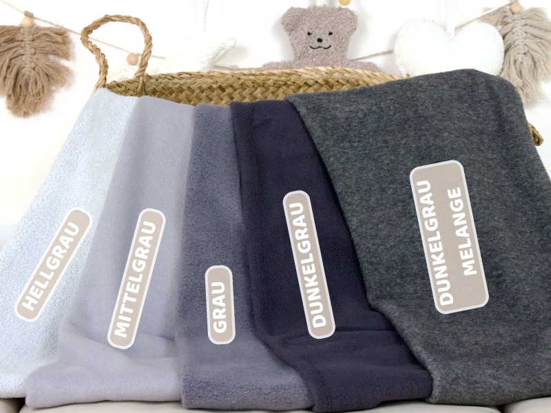 Baumwollfleece grau Farben