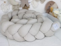 Bettschlange geflochten Cord hellbeige