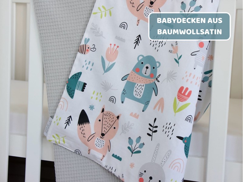 Babydecken aus Baumwollsatin