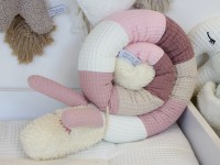 Stubenwagenschlange - creme, altrosa, beige, alt malve, hellrosa