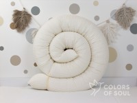 Bettschlange Waffelpique creme