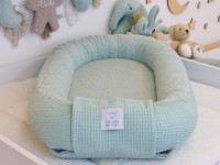 Babynestchen - Waffelpique hellmint / Frottee hellmint