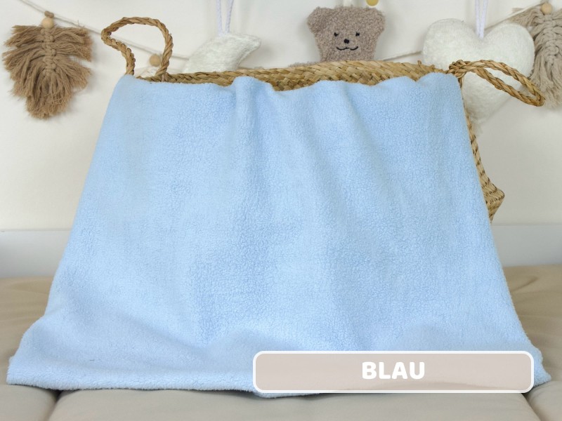 Baumwollfleece blau