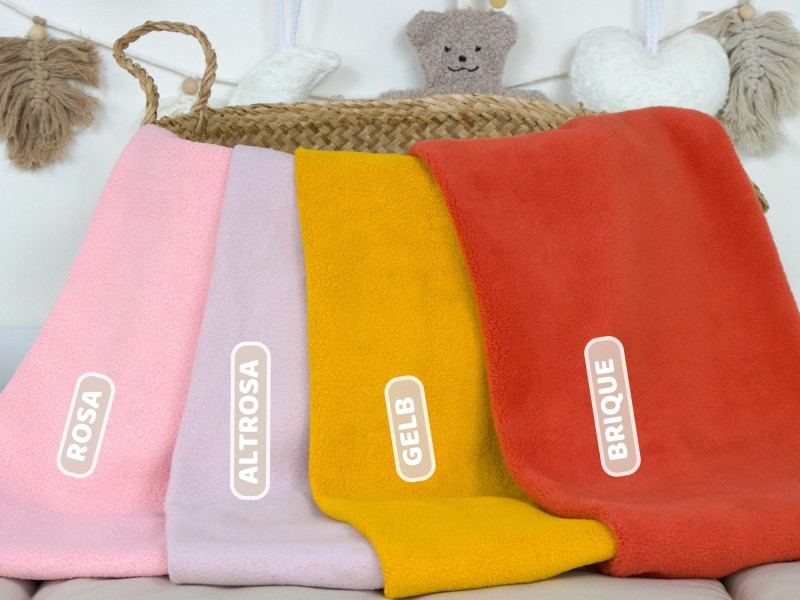 Baumwollfleece rosa Farben