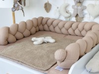 Wickelauflage Set mit geflochtener Bettschlange - braun