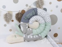 Bettschnecke - Elefanten/grau/mint - MILO