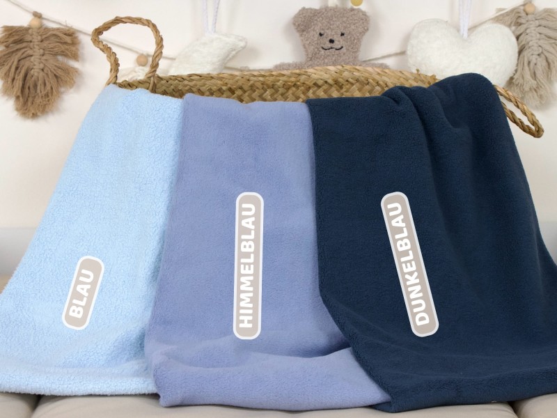 Baumwollfleece blau Farben