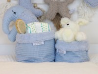 Utensilo - Frottee hellblau / Waffelpique hellblau