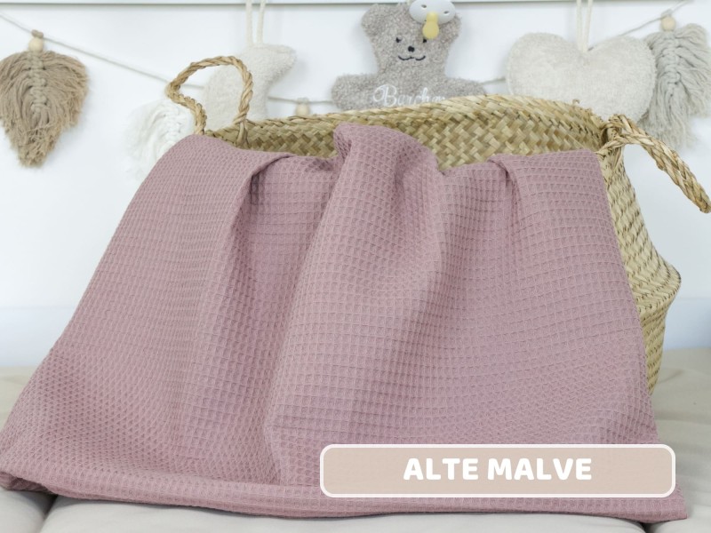 Waffelpique alte malve