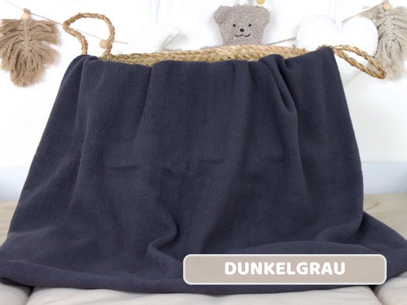 Baumwollfleece dunkelgrau