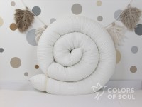 Bettschlange Waffelpique weiß