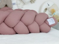 Geflochtene Bettschlange: Waffelpique alte Malve