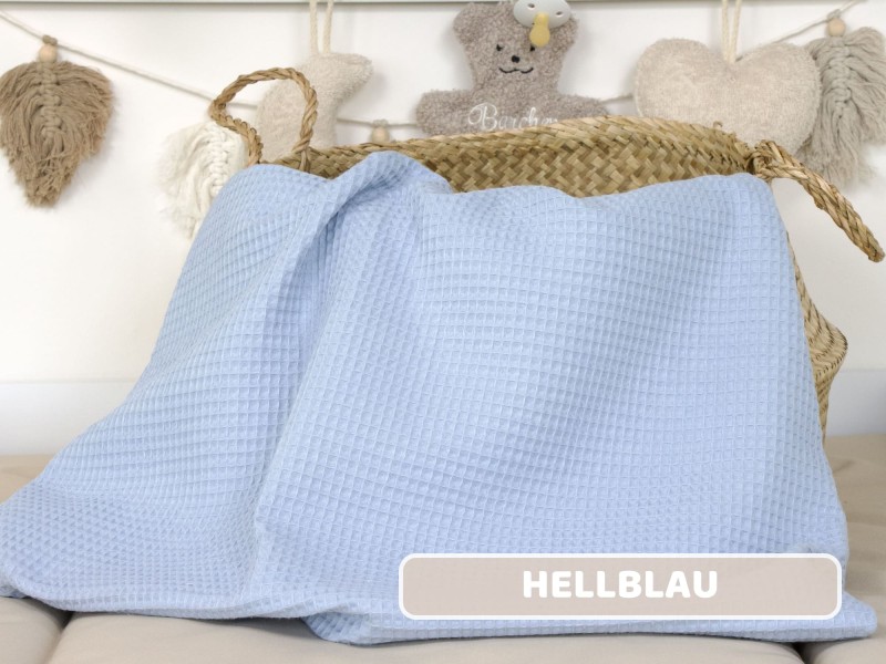 Waffelpique hellblau