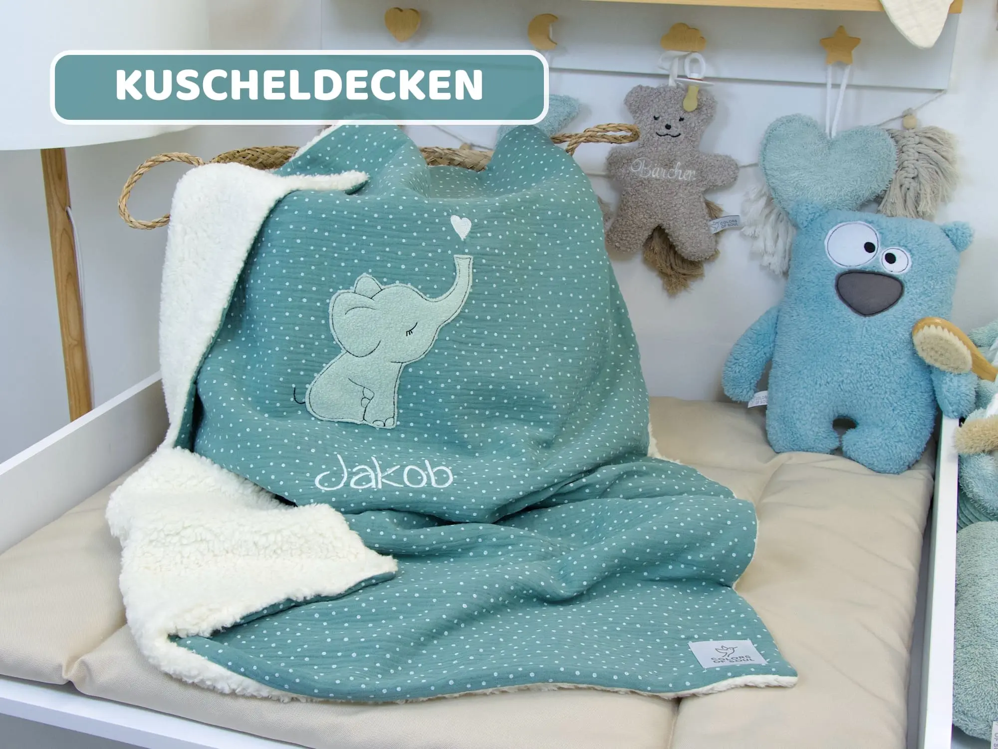 Kuscheldecken mit Applikation