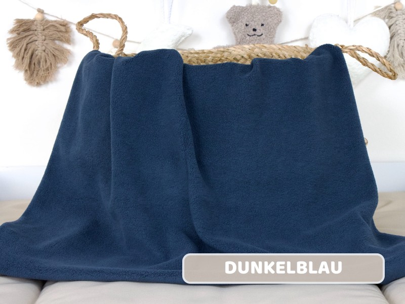 Baumwollfleece dunkelblau
