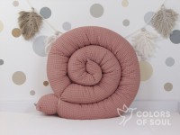 Bettschlange Waffelpique blush
