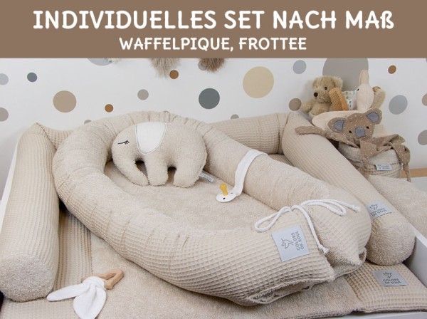 Wickelauflage - individuelles SET nach Maß aus Waffelpique und Frottee