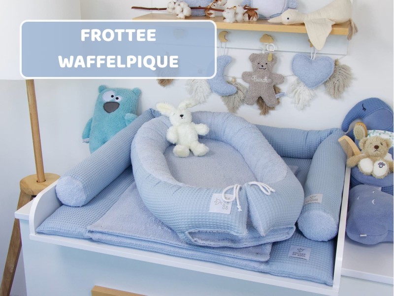 Frottee und Waffelpique