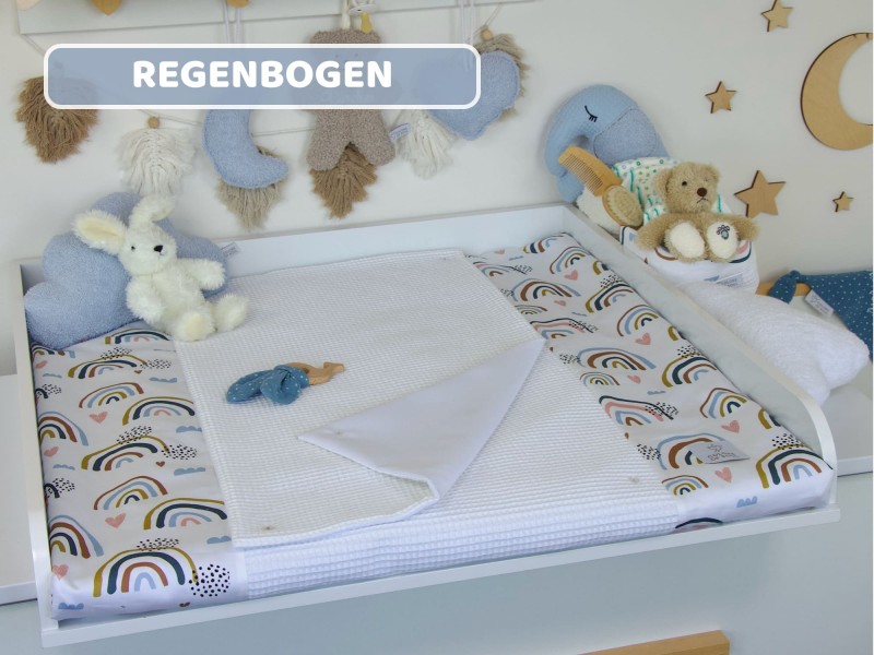Wickelauflage mit Inlett mit Regenbogen