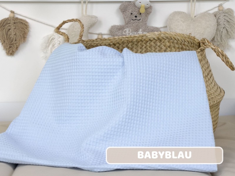 Waffelpique babyblau
