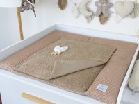 Wickelauflage Waffelpique Frottee braun