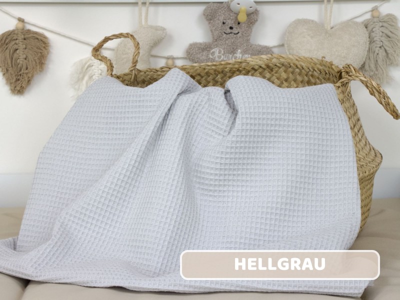 Waffelpique hellgrau