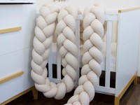 Bettumrandung geflochten - Waffelpique natur