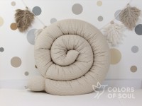 Bettschlange Waffelpique natur