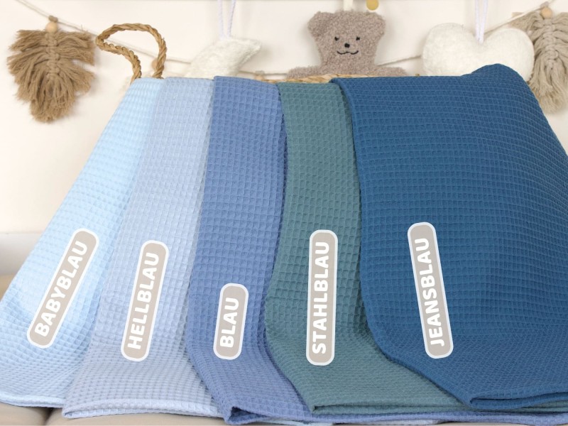 Waffelpique blau Farben