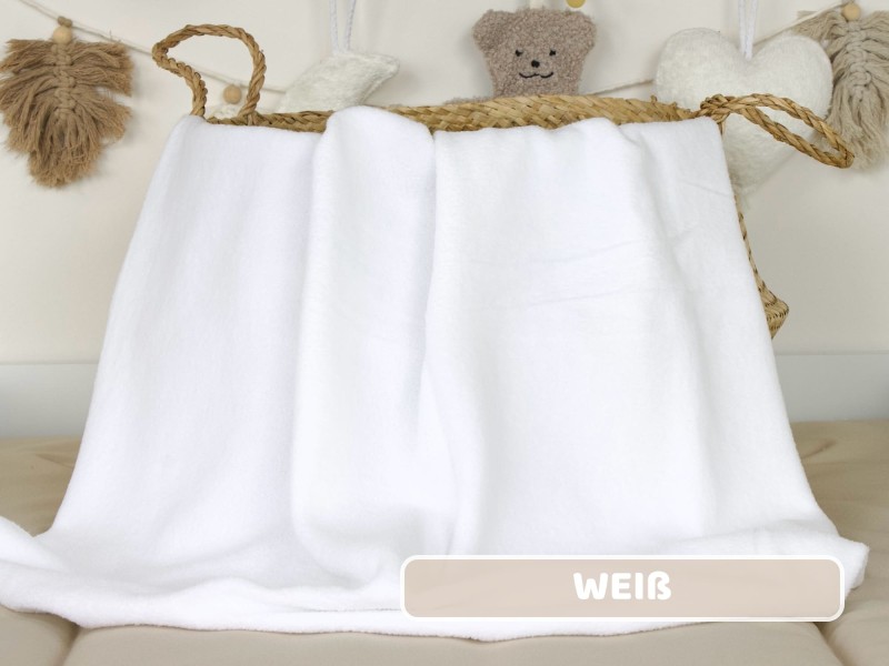 Baumwollfleece weiß