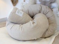 Bettschlange Cord hellbeige