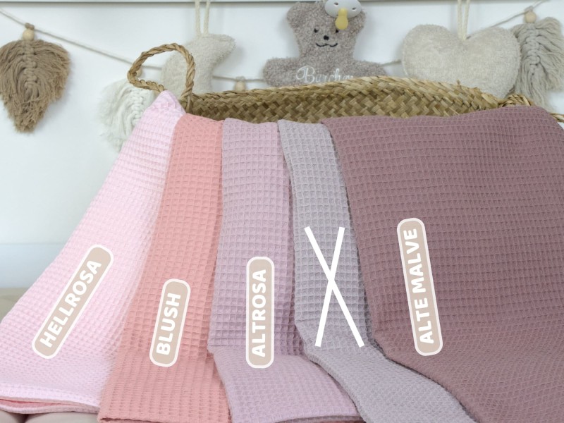 Waffelpique rosa Farben