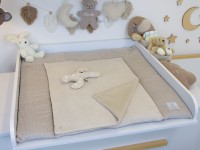 Wickelunterlage Cord hellbeige / Baumwollfleece hellbeige
