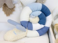 Mini Bettschnecke - creme, blau, weiß, jeansblau, hellblau