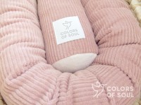 Bettschlange Cord altrosa