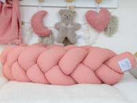 Geflochtene Bettschlange: Waffelpique blush