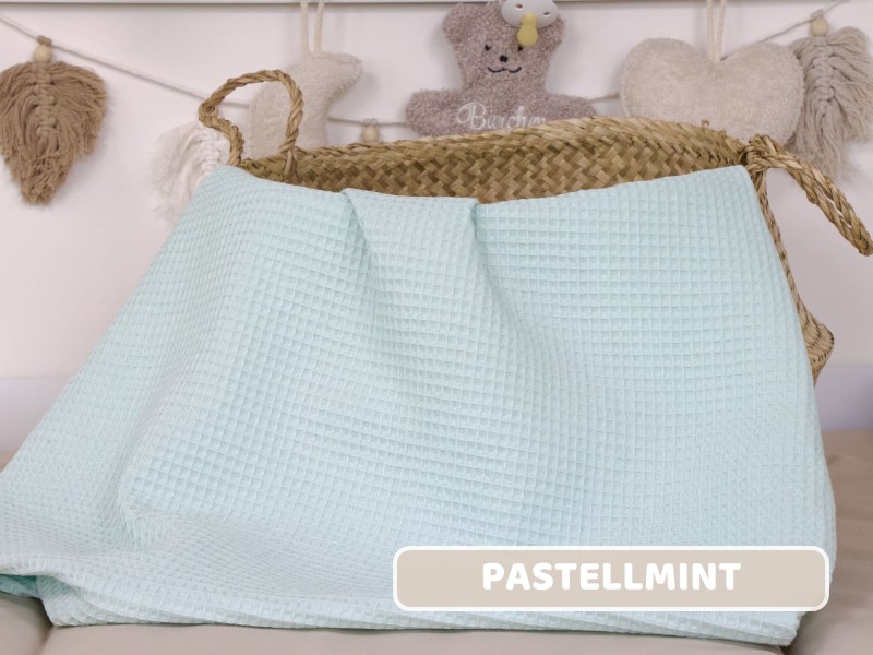 Waffelpique pastellmint
