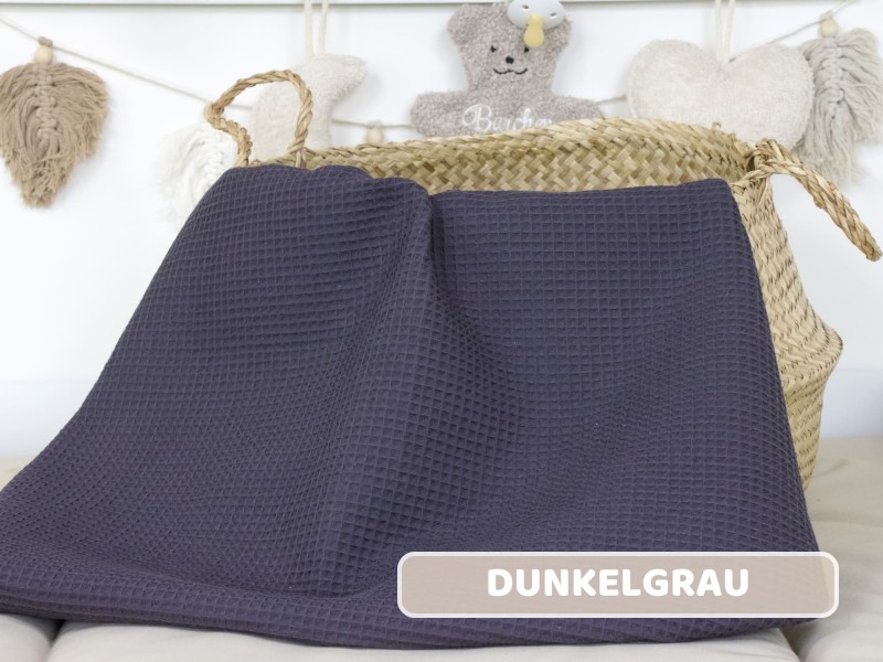 Waffelpique dunkelgrau