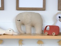 Kuscheltier Elefant - Waffelpique beige / Frottee beige