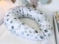 Handgemachtes Stillkissen 190cm Silberdollar-Eukalyptus personalisiert Baumwollsatin