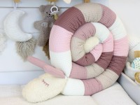 Personalisierte Puckschnecke: Waffelpique creme, altrosa, beige, alt malve, hellrosa