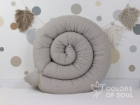 Bettschlange Waffelpique beige